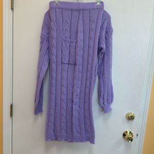 2 piece Sweater Skirt Set size small in a light purple